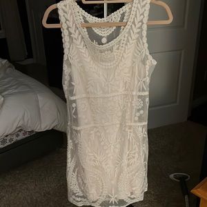 Express cream dress